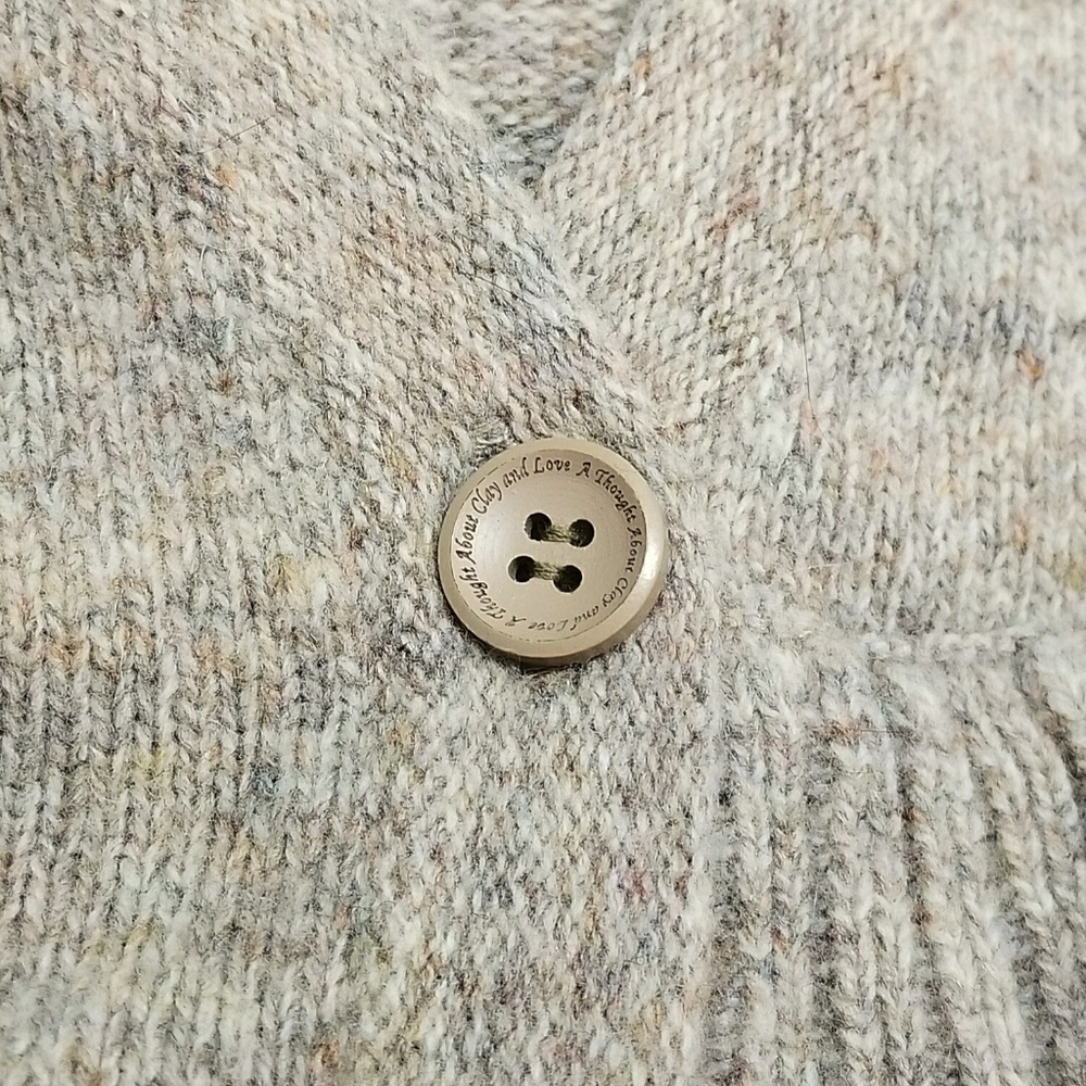 Moth Wool Split Decision Ruffle Cardi Sweater M - image 7